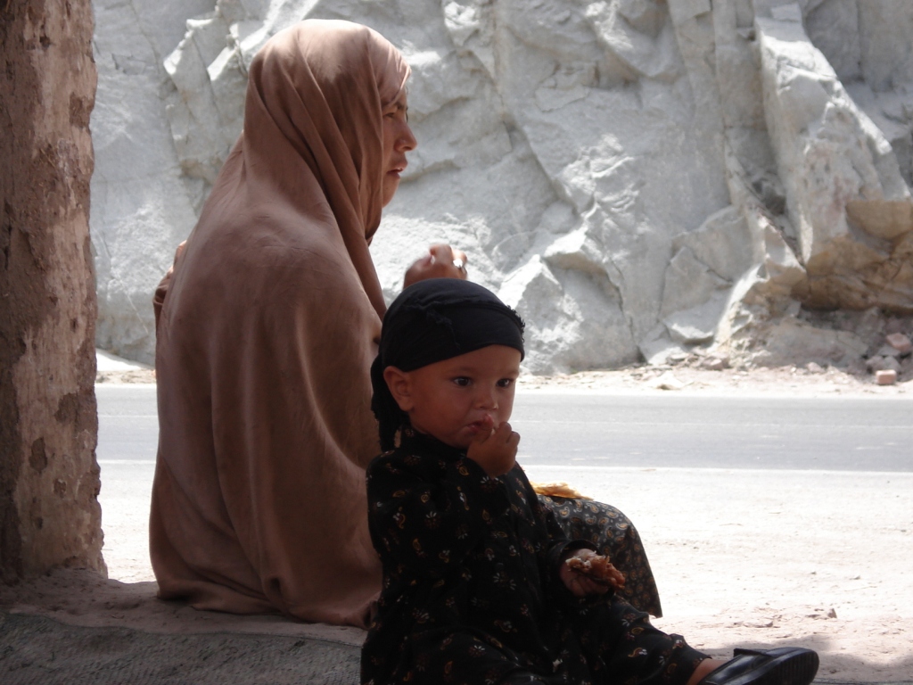 Duranta area of Jalalabad this local woman and her daughter walked in and joined us for lunch without ever saying a word.