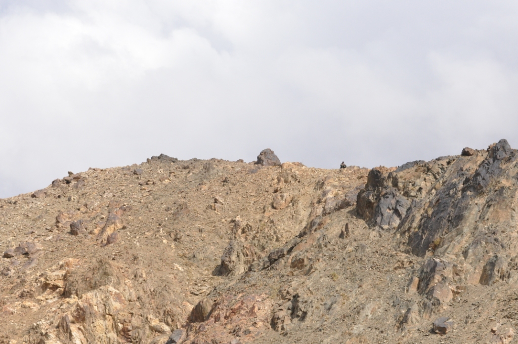 One of the watchers on the northern ridgeline