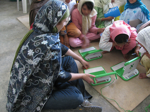 The local school girls got to benefit from Kate - she ran a really popular math class for the boys too