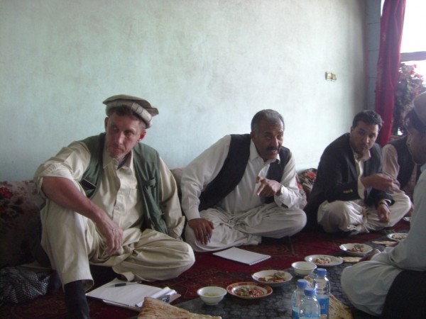 Nothing replaces being there in counterinsurgency warfare for both military and reconstruction specialist.  This is a working lunch in downtown Gardez last week concerning public works projects we will be doing this summer.