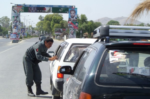 ANP checkpoint in Jalalabad which is similar to those found all over Afghanistan. This was on election day and the police were being attentive. During Ramadan they seldon stop anyone and they never fool with traffic at night. Think some real mentorship could make these guys more effective? You have to get off the FOB and live with these cats to do that and we are not anywhere close to doing that.