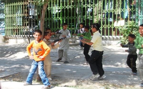 EID is here and all the Afghan boys get a new set of clothes and a plastic weapon. These boy are just outside the main ISAF enterance and are a new crew - the old kids one always saw out there either perished or are recovering from the VBIED which detonated in this street last month.