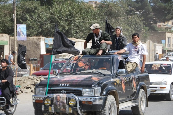 September 9th was Masood Day and here is a shot of one of parades in downtown Kabul