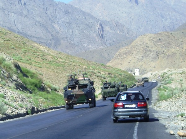 Typical French convoy moving from the FOB in Kabul.  A year ago the French took a bit of an ass whopping outside of Surobi and to their credit they have not backed down.  Not backing down is good - but it has nothing to do with counterinsurgency and being able to drive around Kabul Province in old crappy armored personnel carriers does nothing to win the COIN fight and  a lot to alienate the population