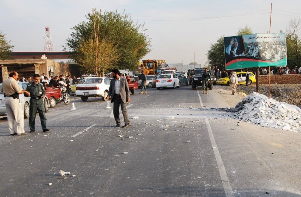 Hate to see this - an IED going off right across the street from the Taj