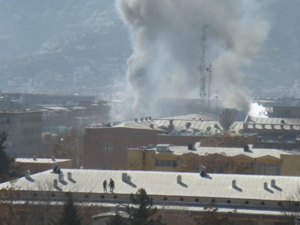 Chim Chim sent this photo of the attack taken from the Presidential compound.  There was zero chance of the seven attackers getting anywhere near this copound yesterday