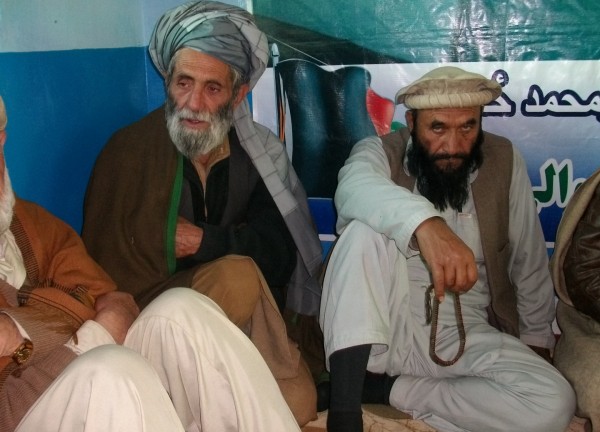 As the convoy ferrying Ajmal and company into the Zazi Valley left the Gardez area the Chief met with local delegations at every small village along the route. Not all of them were thrilled to see a 6'5" Scotsman tagging along