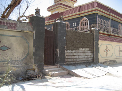 The second breach point - the attackers moved through this door to get into the compound next door to the governors place