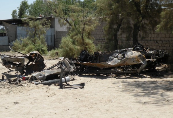 20 May - Minutes after the IED went off downtown another low order explosion occured just outside the ISAF base at the Jalalabad Airfield.  The exposive were in a van and several more low order explosions went off as the van burned. The driver bailed out and escaped.