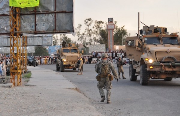 Paratroopers from the 101st mounting up to head back into the FOB. These are great troops who are capable of independent COIN style operations but are unable to do so due to constraints imposed from on high