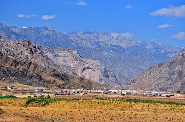 Kala Gush Nuristan - the Taliban attempted to attack by fire from the mountain to the left and sucked up a couple of 2000 lb JDAM's for their troubles.