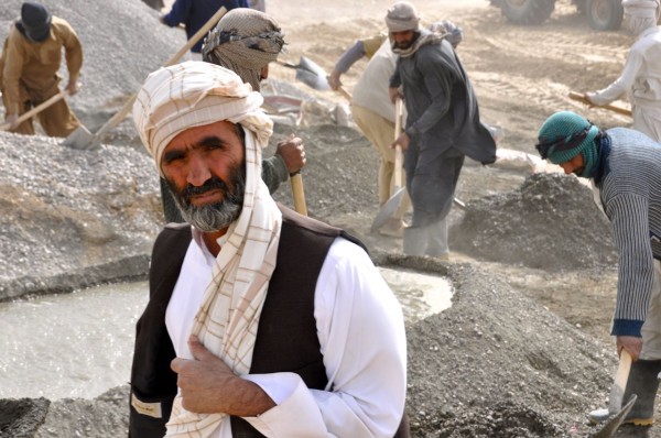 One of the supervisors on a cash for work project in Nimroz Province