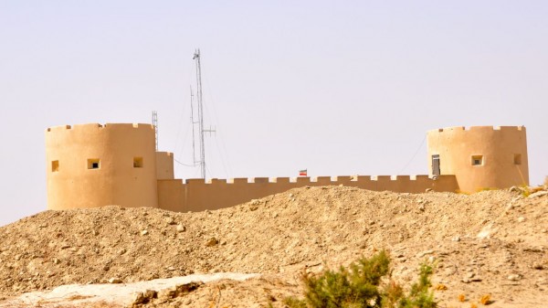 Iranian border fort just across from one of our irrigation projects. They are manned posts every 300 meters along this portion of the frontier