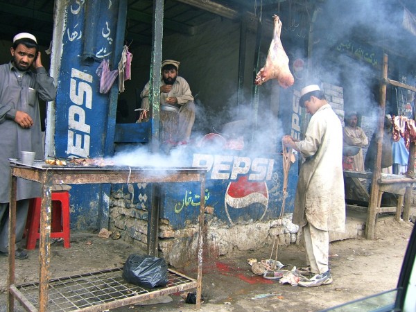 Lunch at the best kabob stand in Landi Kotal - the last Pakistani town before the Torkham border with Afghanistan