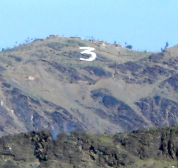 Part of the VIP brief at Michni Post is the use of large reference points marking their side of the international boarder