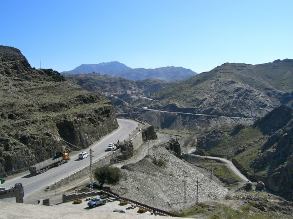 Looking east at the Khyber Pass from the Michni Fort. The narrow pass has been militarily significant since the assent of man but it isn't now - we could roll through it, fly over it, or take it with infantry in a matter of hours. 