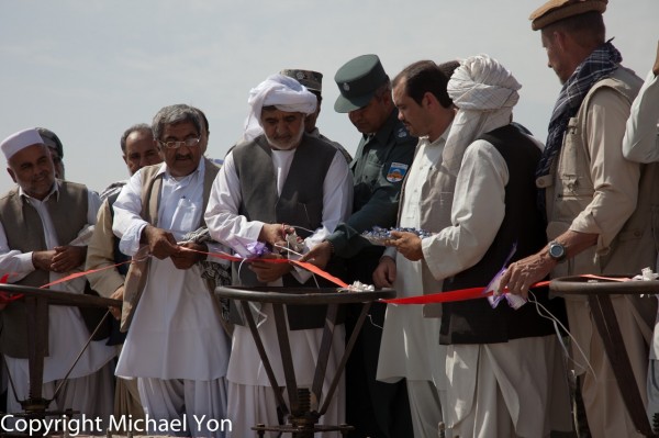 After speeches by the local politicians, a prayer by the senior mullah followed by our ops manager Zabi (his dad is the senior Mulllah in the province) singing an Islamic hymn which I didn't understand but Zabi can sing - I mean he is really really good and I've since found out quite well know for his voice.