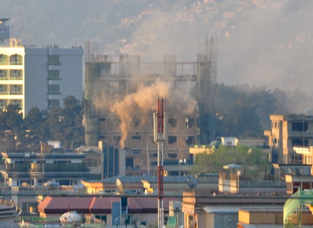 Heavy Machinegun fire following up a rocket strike